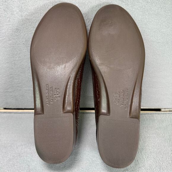 SAS Simplify Slip On Loafer Brown Croc Leather Upper Women’s Size 9M US - Picture 7 of 9